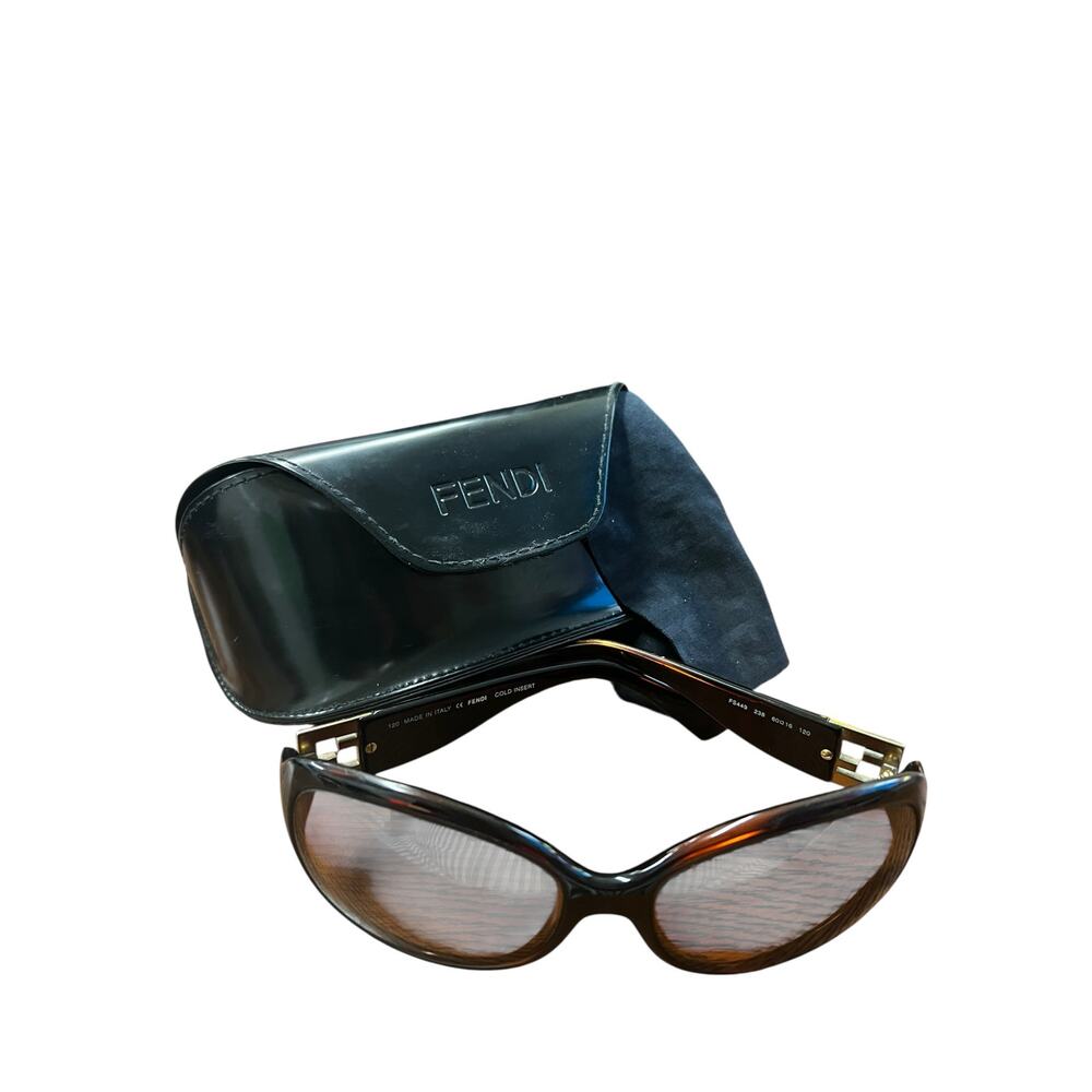 VINTAGE Fendi FS 449 Oversized Sunglasses - Stunning Full Set + Case & Cloth - Picture 3 of 12